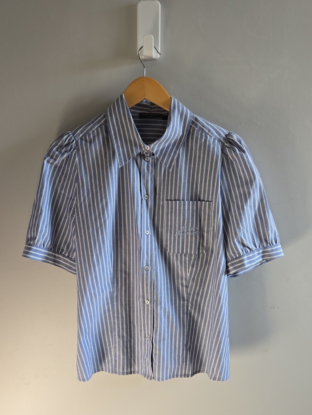 Tara Jarmon Blue and White Striped Coline Shirt